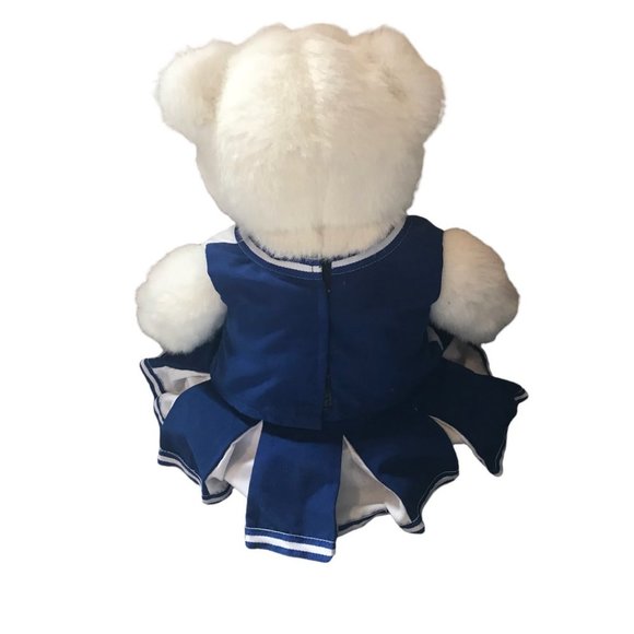 Build-A-Bear Workshop White Polar Bear Plush Cheerleader Stuffed Toy 11.5" Sit - Picture 3 of 6